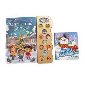 Lot of 2 Christmas Baby Books - Christmas Songs Book - Frosty the Snowman